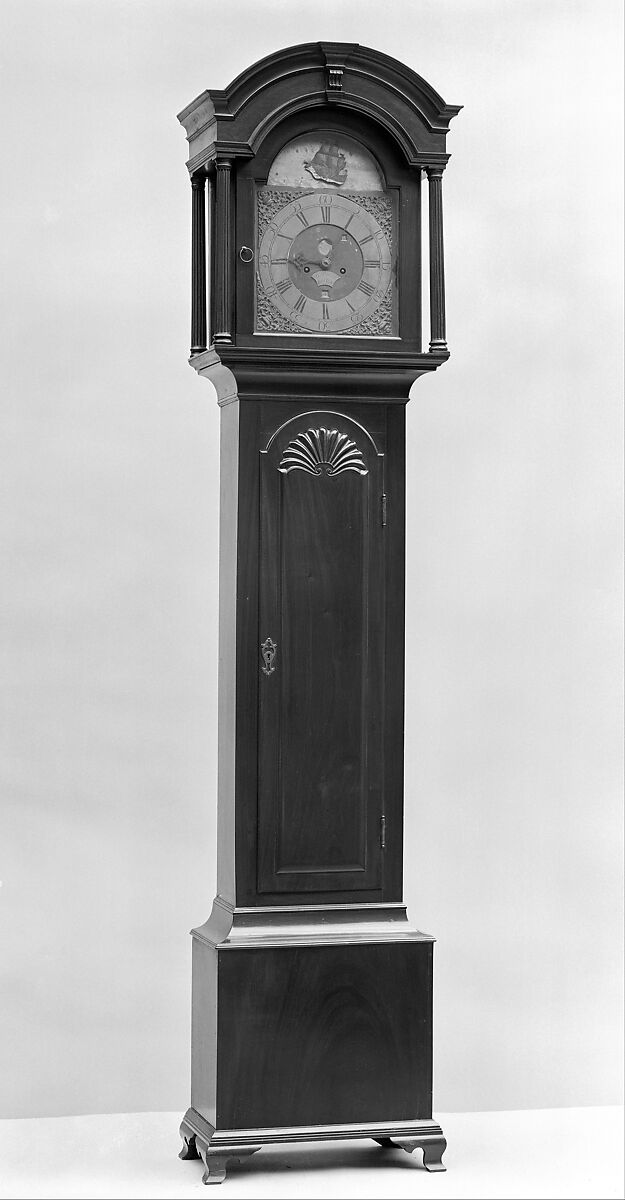 Tall Clock, Gawen Brown (1719–1801), Mahogany, chestnut, white pine, American 