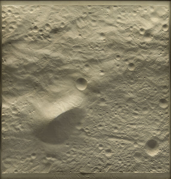 High Relief of Alphonsus Peak, made at the Lunar and Planetary Laboratory, Tucson, Arizona, April 1966, Ralph Turner (American, born 1935), Epoxy 