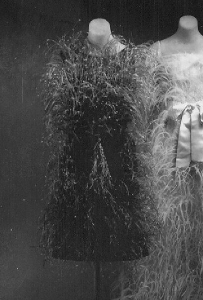 Evening dress, House of Givenchy (French, founded 1952), silk, feathers, French