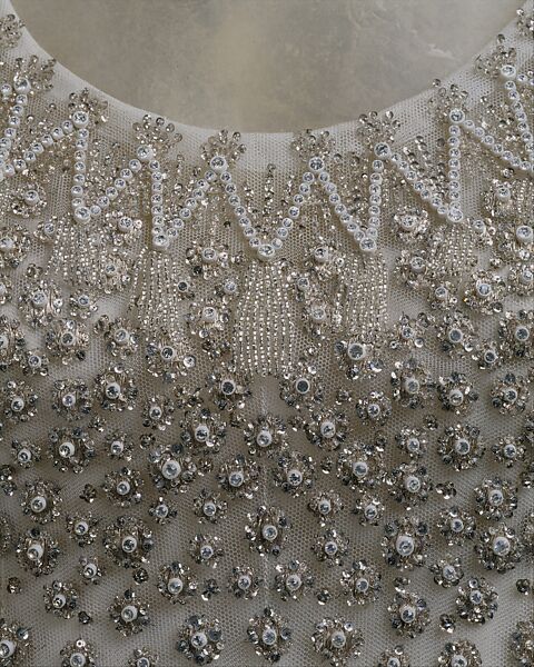 "L'Eléphant Blanc", House of Dior (French, founded 1946), silk, metallic thread, glass, plastic, French