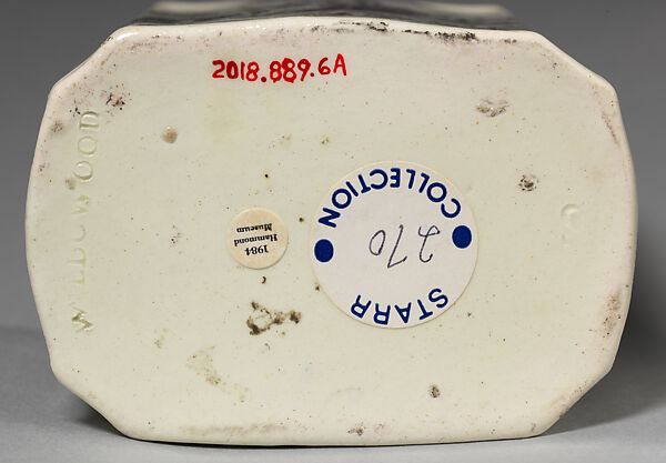 Tea caddy with “The Tea Party” and “The Shepherd”, Josiah Wedgwood (British, Burslem, Stoke-on-Trent 1730–1795 Burslem, Stoke-on-Trent), Creamware; transfer printed, British, Etruria, Staffordshire