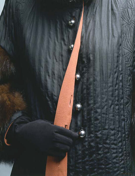 Coat, House of Lanvin (French, founded 1889), silk, wool, fur, metal, French