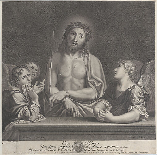 Ecce Homo with three angels