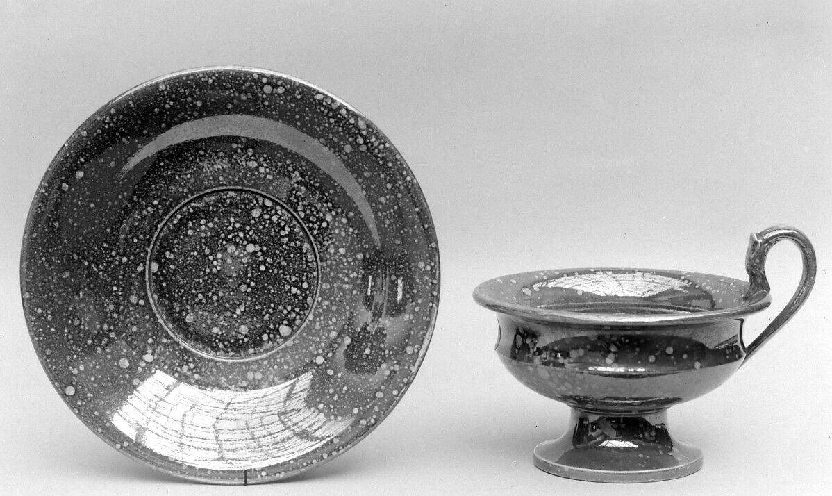 Saucer (one of a pair), Pottery, French, Sarreguemines