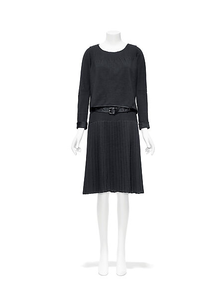 Ensemble, House of Chanel (French, founded 1910), silk, wool, metal, French