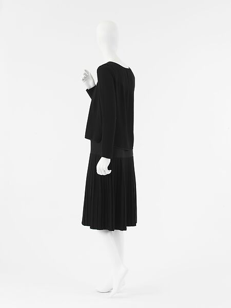 Ensemble, House of Chanel (French, founded 1910), silk, wool, metal, French