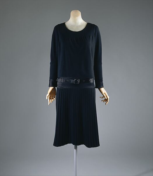 Ensemble, House of Chanel (French, founded 1910), silk, wool, metal, French 
