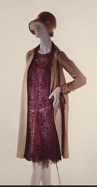 Ensemble, House of Chanel (French, founded 1910), silk, wool, French