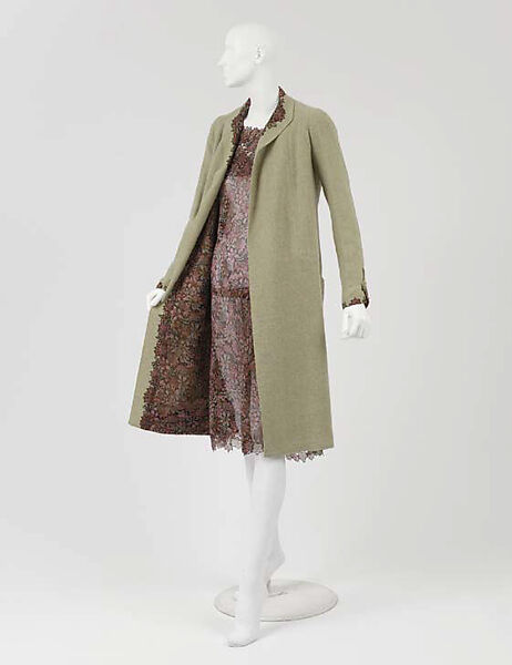 Ensemble, House of Chanel (French, founded 1910), silk, wool, French
