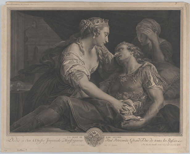 The Death of Mark Antony with Cleopatra at left