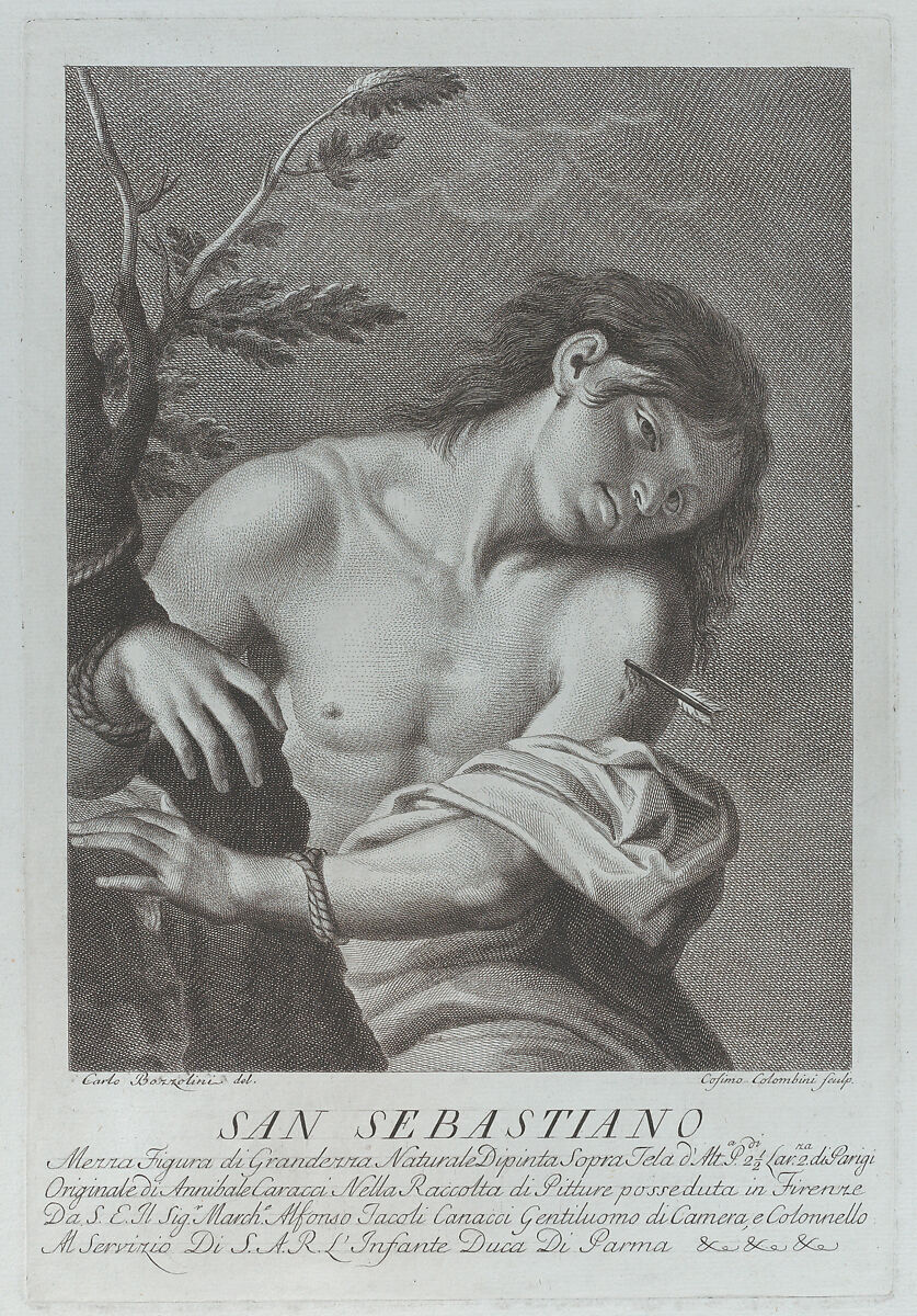The Martyrdom of Saint Sebastian, Cosimo Colombini (Italian, Orvieto 1750–1812 Florence), Engraving 