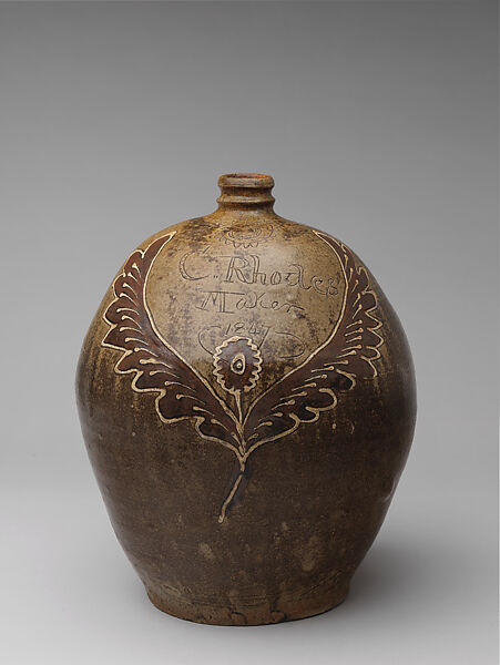 Unrecorded  Edgefield District potter (American), Alkaline-glazed stoneware with kaolin and iron slip, American 