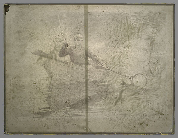 Fly Fishing, Saranac Lake, Winslow Homer (American, Boston, Massachusetts 1836–1910 Prouts Neck, Maine), Copper plate, etched and steel-faced 