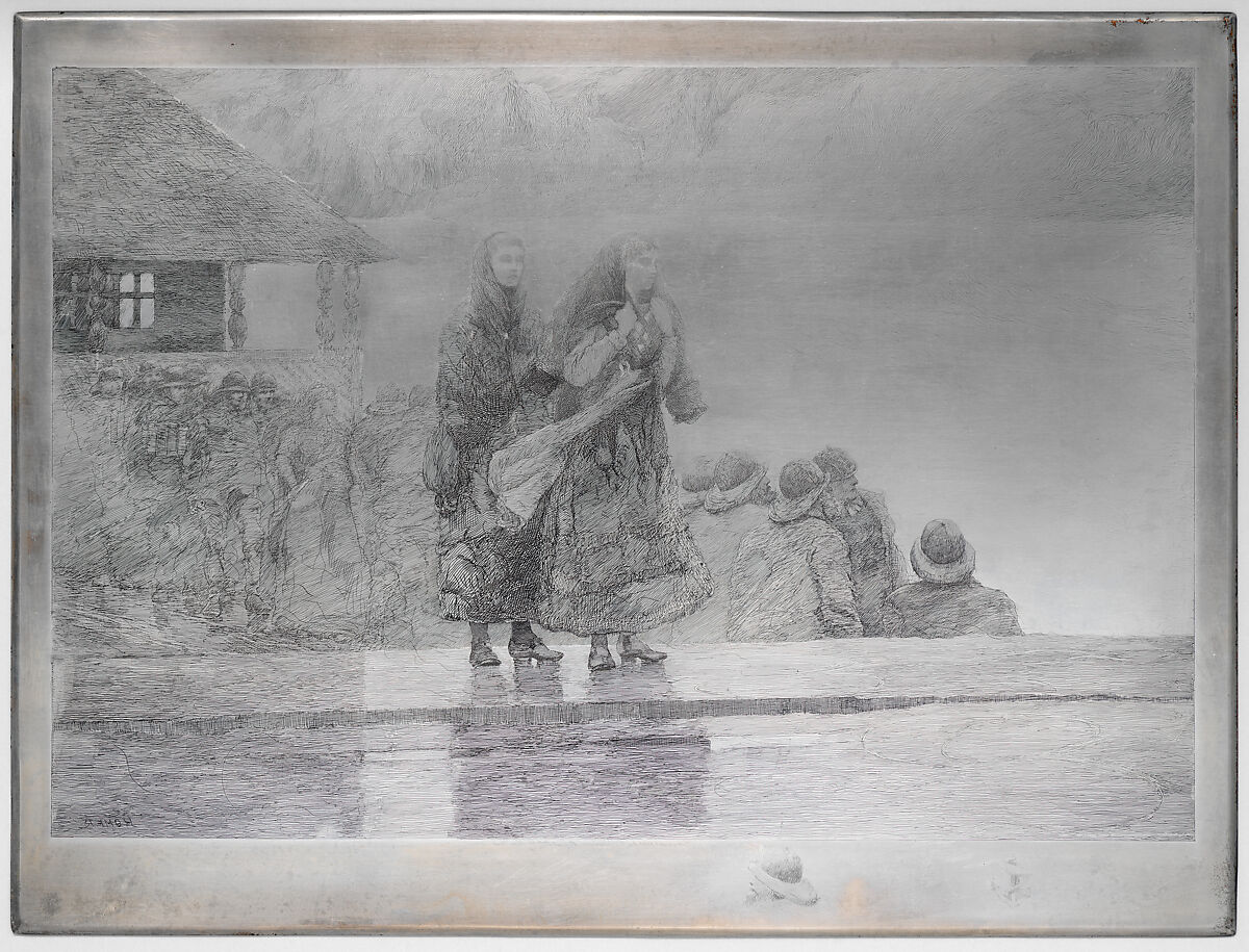 Perils of the Sea, Winslow Homer (American, Boston, Massachusetts 1836–1910 Prouts Neck, Maine), Copper plate, etched and steel-faced
