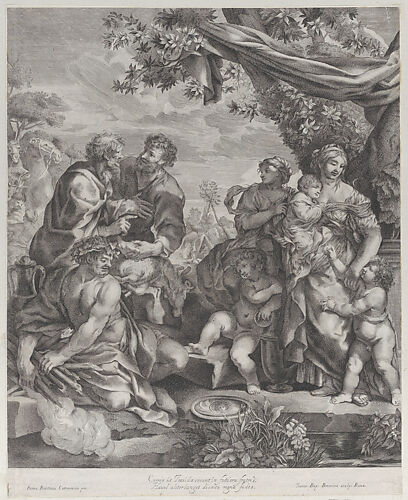Allegorical scene with a sacrificial lamb