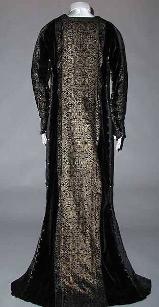 Evening dress, Fortuny (Italian, founded 1906), silk, glass, Italian