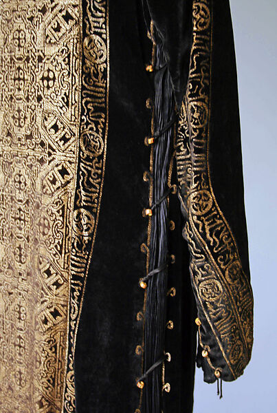 Evening dress, Fortuny (Italian, founded 1906), silk, glass, Italian