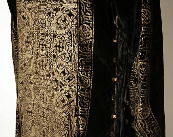 Evening dress, Fortuny (Italian, founded 1906), silk, glass, Italian