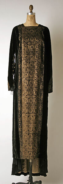 Evening dress, Fortuny (Italian, founded 1906), silk, glass, Italian 
