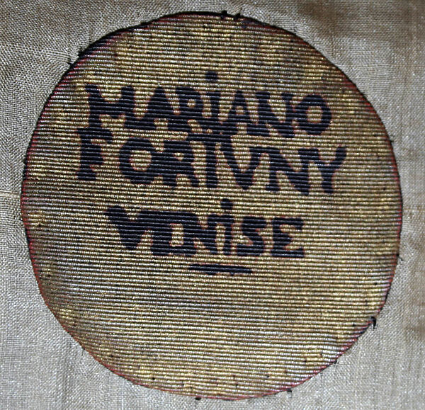 Evening dress, Fortuny (Italian, founded 1906), silk, glass, Italian