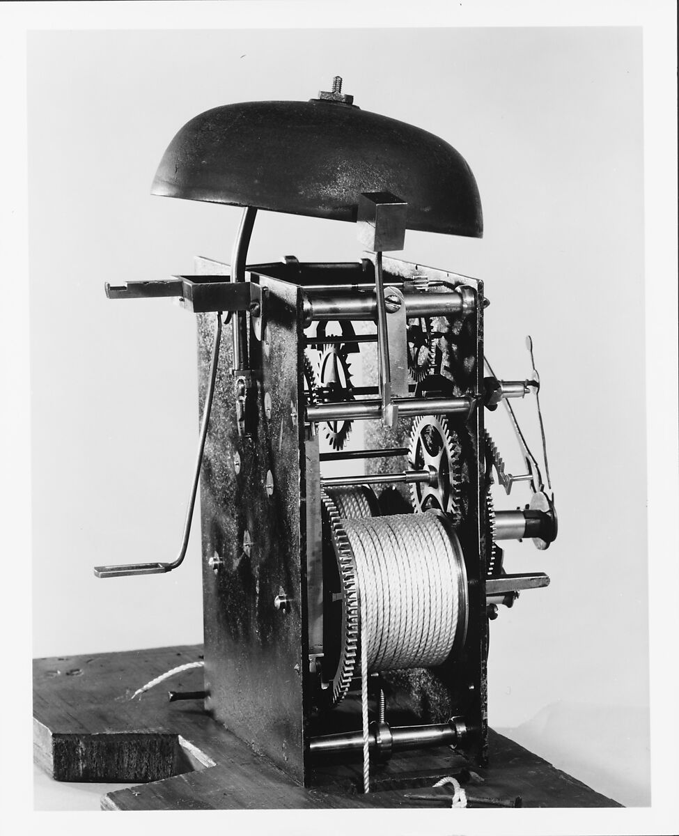 Tall clock, James Dinsmore (active ca. 1803–1823), Cherry, mahogany with maple, white pine, yellow poplar, American