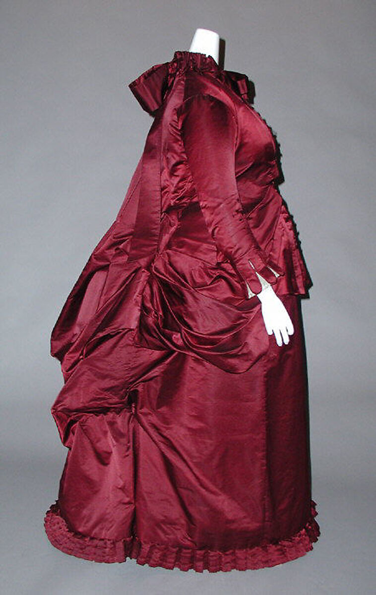 Dress, silk, probably American