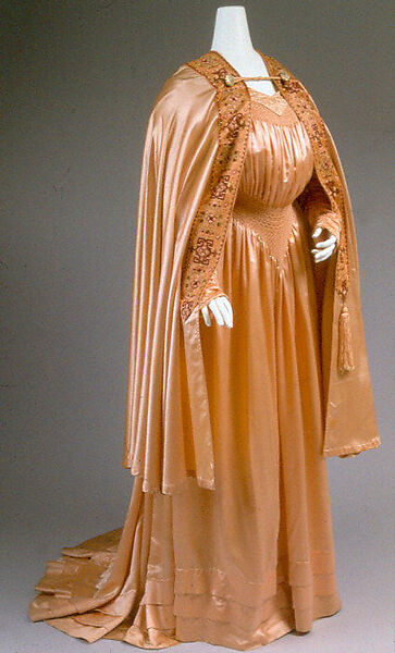 Ensemble, Liberty &amp; Co. (British, founded London, 1875), silk, cotton, metallic thread, china, British