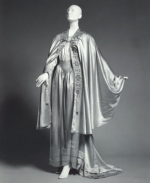 Ensemble, Liberty &amp; Co. (British, founded London, 1875), silk, cotton, metallic thread, china, British