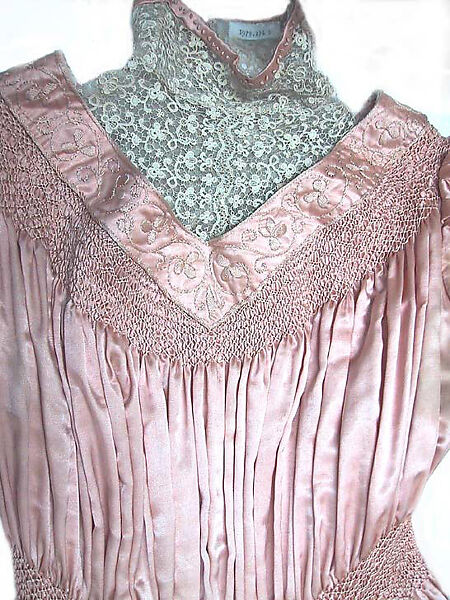 Ensemble, Liberty &amp; Co. (British, founded London, 1875), silk, cotton, metallic thread, china, British
