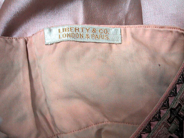 Ensemble, Liberty &amp; Co. (British, founded London, 1875), silk, cotton, metallic thread, china, British