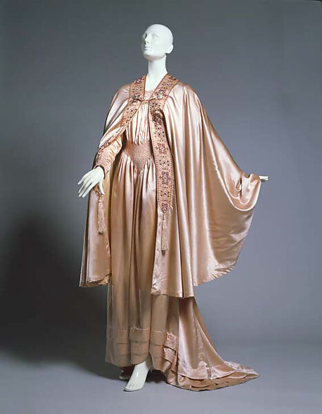 Ensemble, Liberty &amp; Co. (British, founded London, 1875), silk, cotton, metallic thread, china, British