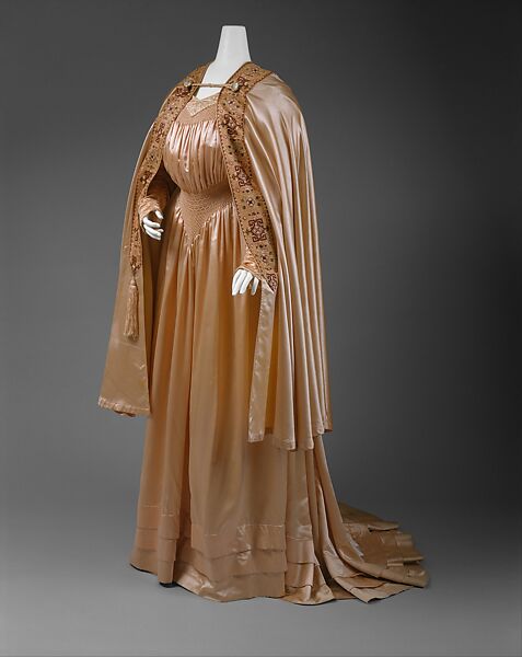 Ensemble, Liberty &amp; Co. (British, founded London, 1875), silk, cotton, metallic thread, china, British 