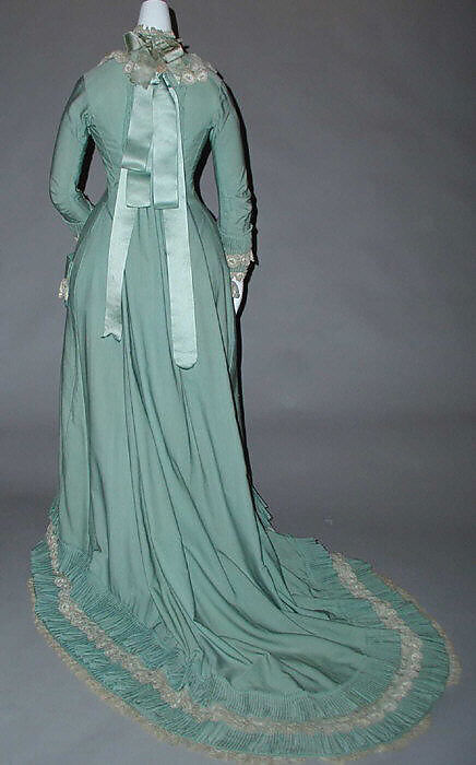 Tea gown, silk, cotton, French
