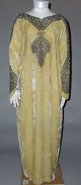 Evening dress, Babani (French, 1892–1940), silk, metal thread, French