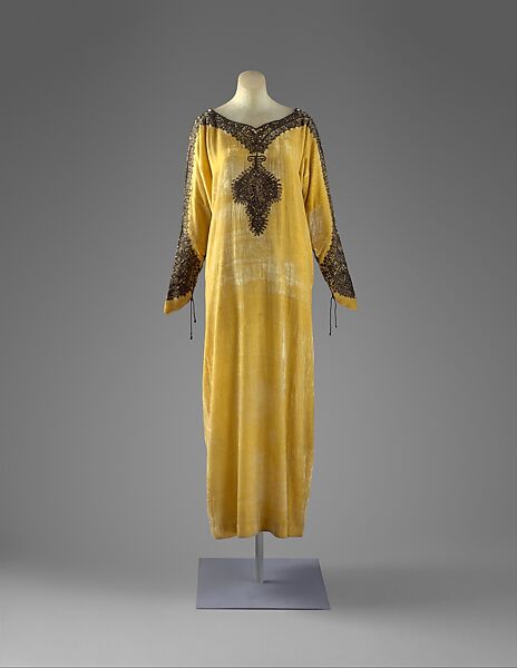 Evening dress, Babani (French, active ca. 1894–1940), silk, metal thread, French 