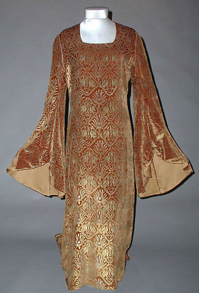 Evening dress, Gallenga (Italian, 1918–1974), silk, glass, Italian