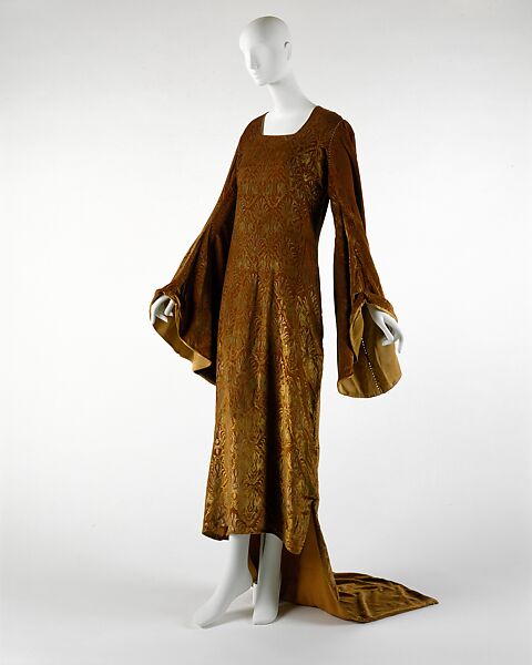 Evening dress, Gallenga (Italian, 1918–1974), silk, glass, Italian 