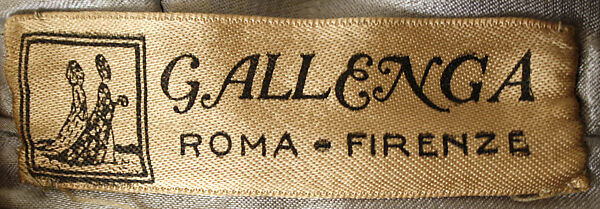 Evening ensemble, Gallenga (Italian, 1918–1974), silk, glass, Italian