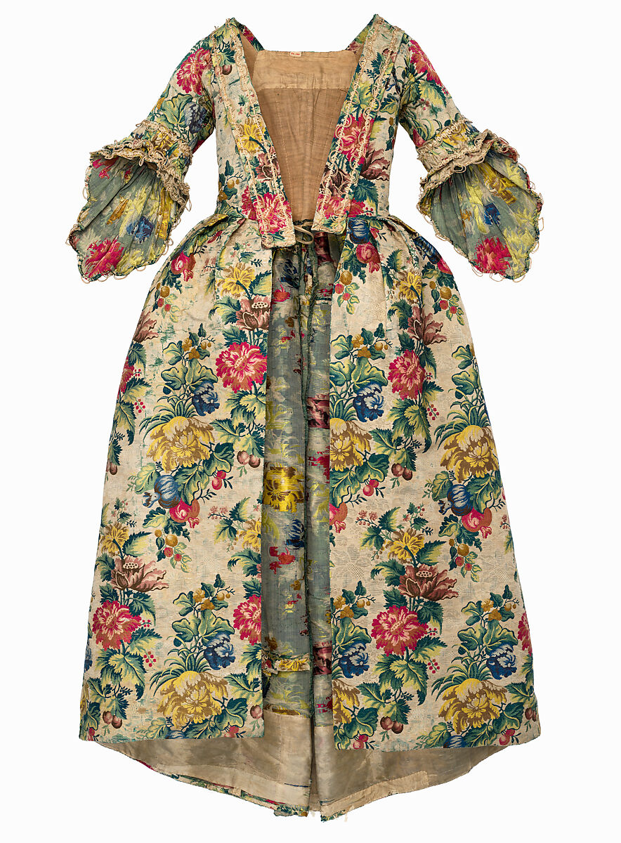 Robe à l’anglaise, silk, linen, British