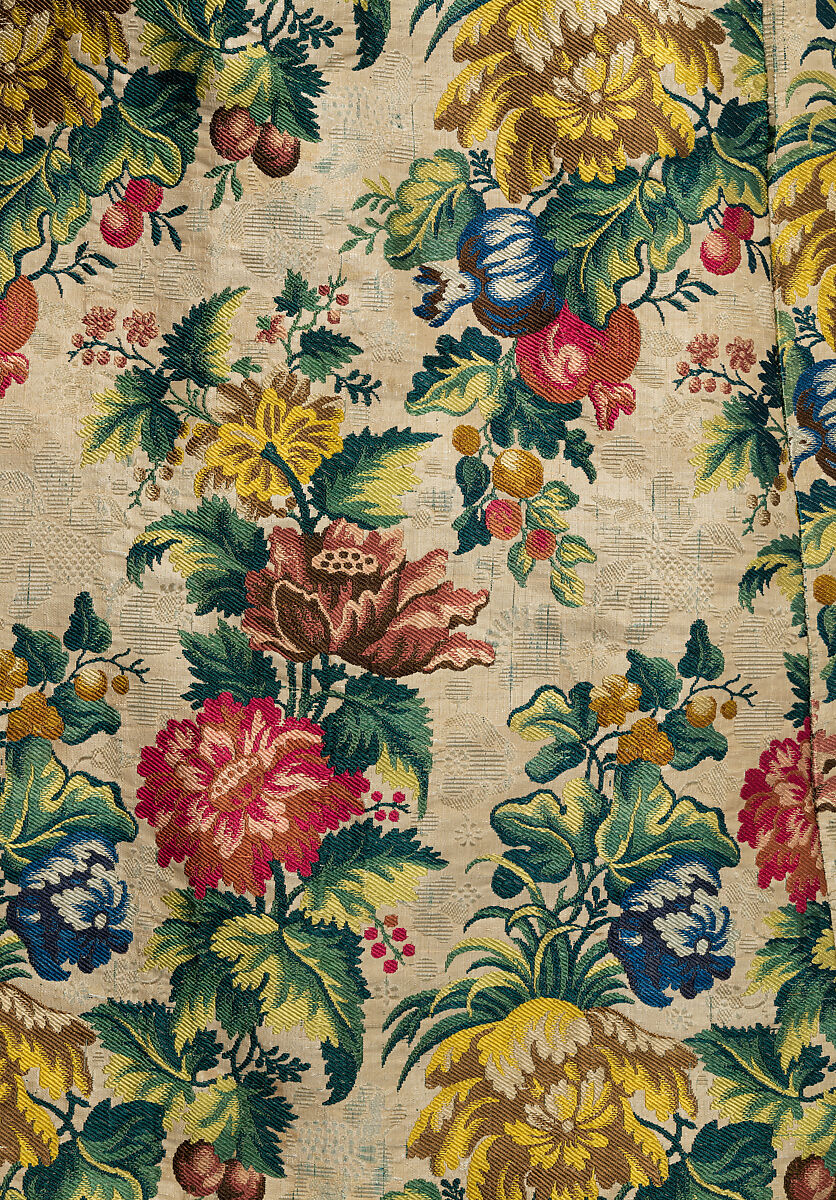 Robe à l’anglaise, silk, linen, British