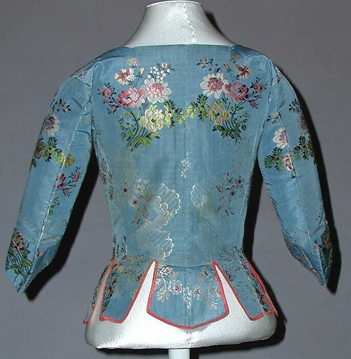 Bodice, silk, French