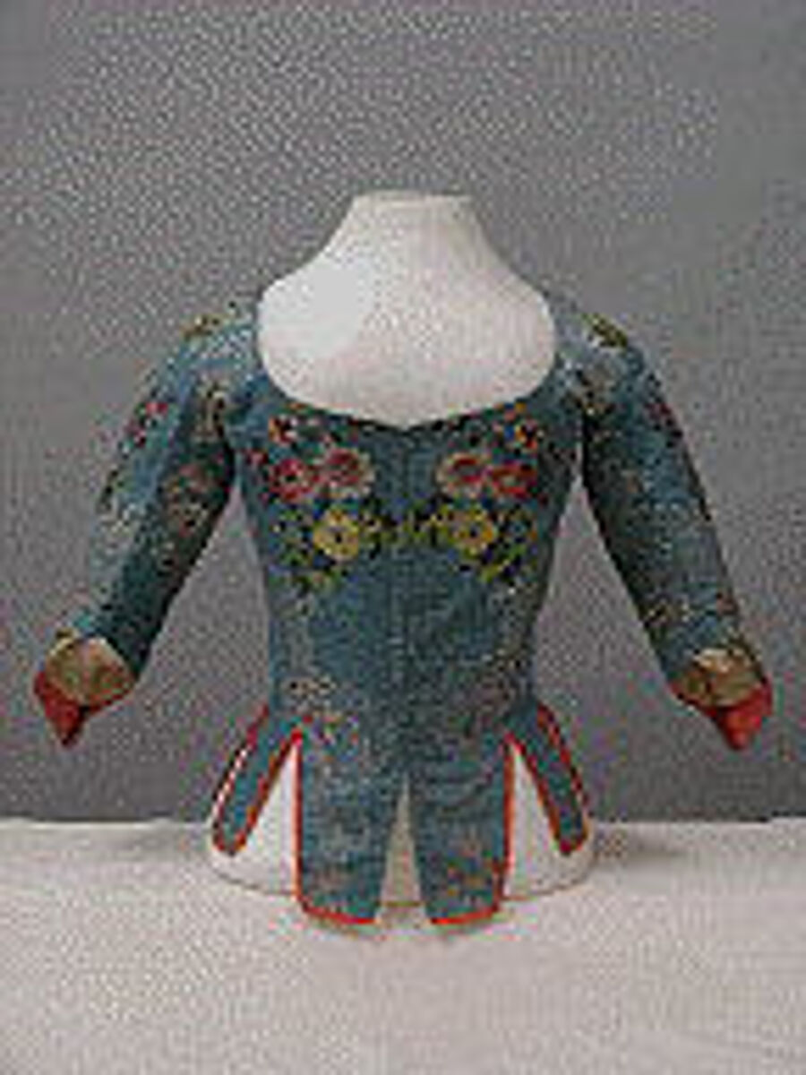 Bodice, silk, French