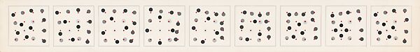 Nine Sequences of Translational Motion, Julio Le Parc (Argentine, born Mendoza, 1928), Opaque watercolor with graphite on board 