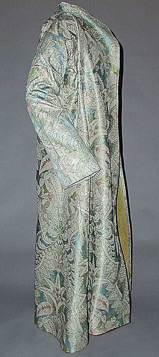 Banyan and waistcoat, silk, French
