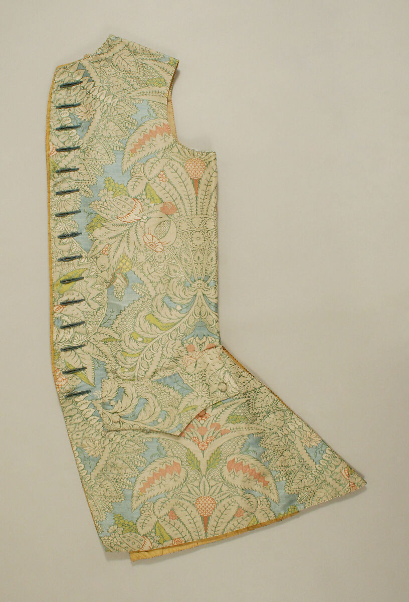 Banyan and waistcoat, silk, French