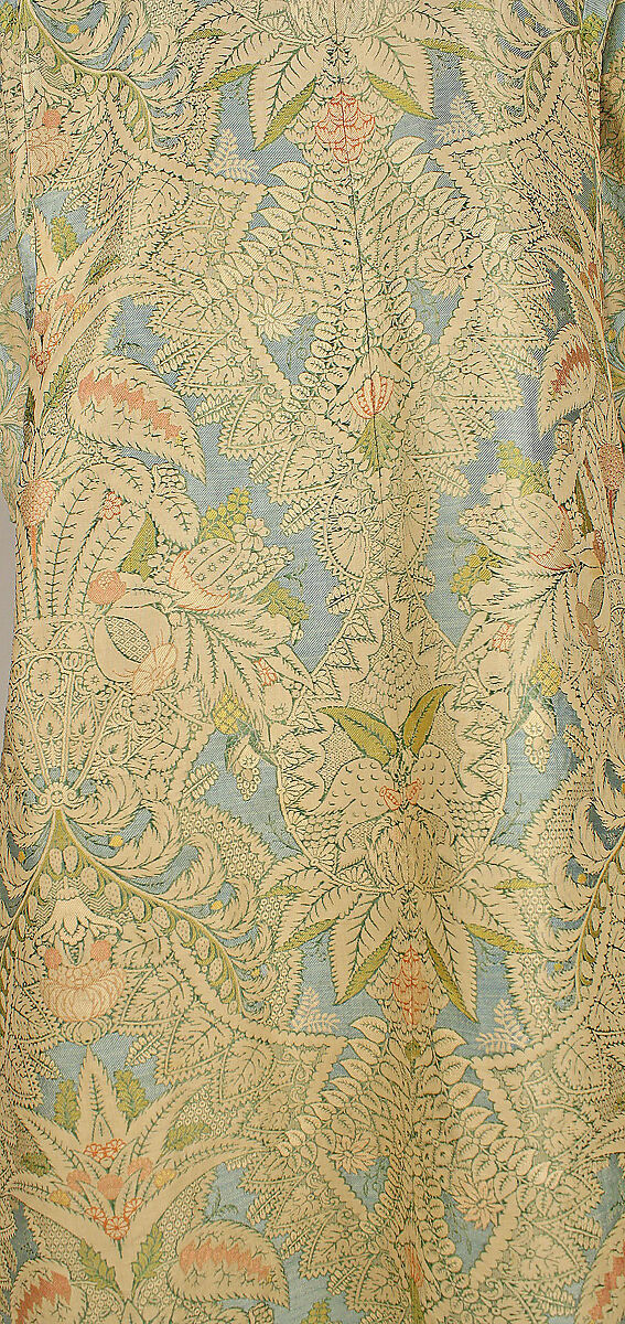 Banyan and waistcoat, silk, French
