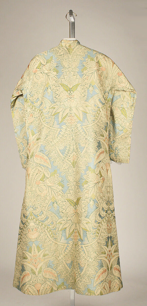 Banyan and waistcoat, silk, French