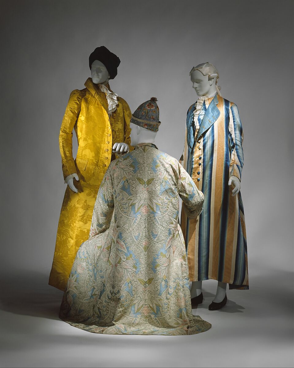 Banyan and waistcoat, silk, French