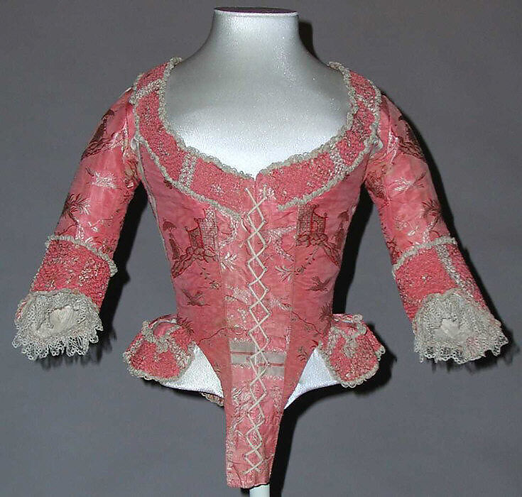 Bodice, silk, probably French 