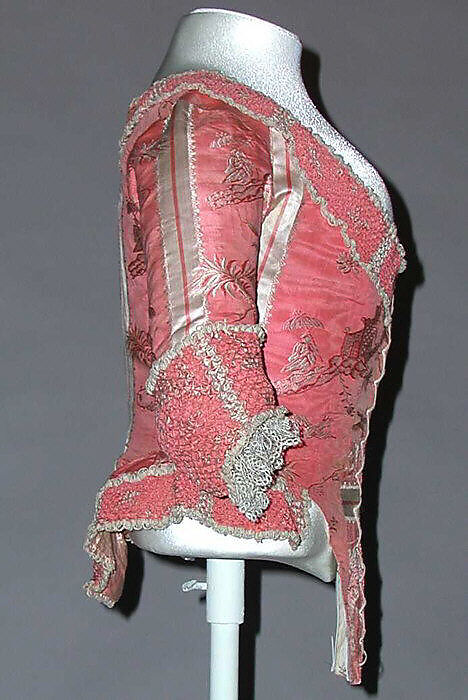 Bodice, silk, probably French